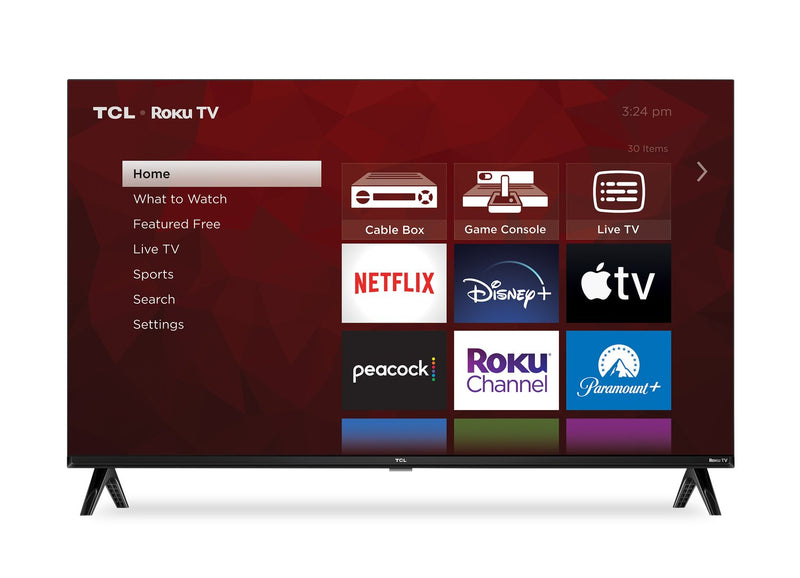 Téléviseur intelligent DEL de TCL HD 720p de 32 po à 60 Hz avec Roku (32S250R-CA) 