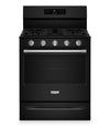 Cuisinière à gaz Maytag de 5 pi3 à convection avec friture à air sans préchauffage - noire - MFGS6030RB