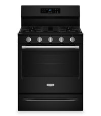  Cuisinière à gaz Maytag de 5 pi3 à convection avec friture à air sans préchauffage - noire - MFGS6030RB 