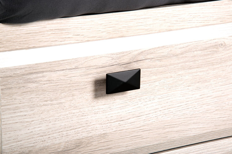 Ensemble de chambre à coucher Yorkdale 6 pièces avec lit à panneau, commode, miroir et table de nuit, blanc - format grand lit