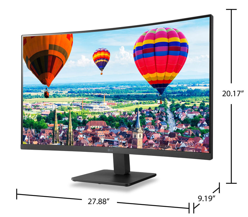 Moniteur incurvé LG Full HD de 31,5 po à 100 Hz et 5 ms (GàG) avec FreeSyncMC AMD (32MR51CS-B) 