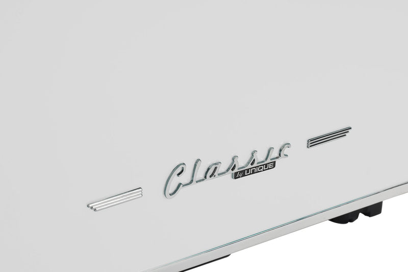 Lave-vaisselle Classic Rétro par Unique de 24 po et de 45 dBA avec commandes sur le dessus - blanc guimauve - UGP-24CR DW W