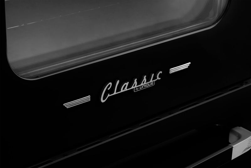 Cuisnière à induction Classic Rétro par Unique de 30 po et de 3,9 pi3 - noir minuit - UNQ-30CR IC B
