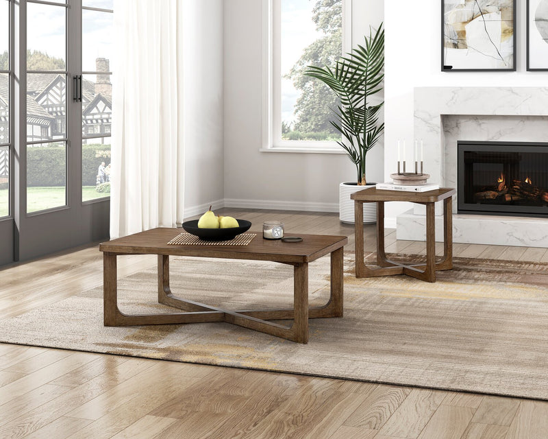 Table de bout Maxwell de 24 po - noyer brun clair