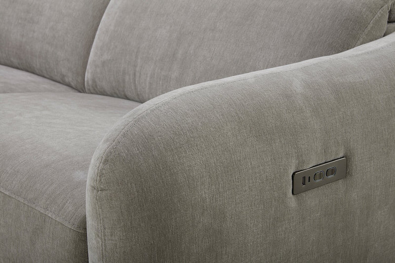 Sofa sectionnel à inclinaison électrique Caprice 5 pièces avec appuie-têtes électriques - truffe