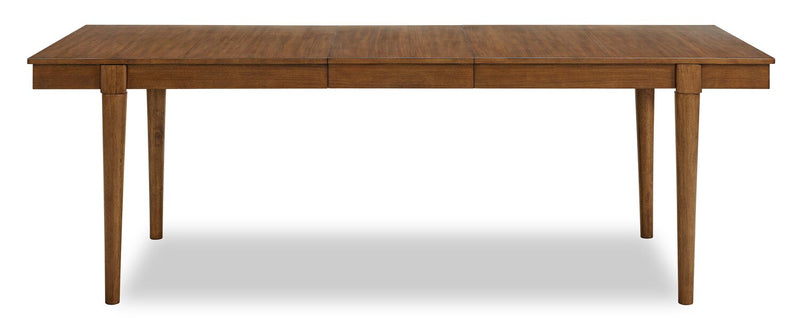 Ensemble de salle à manger Ember 7 pièces avec table de 74 po à 92 po (L) et 6 chaises - gris et brun