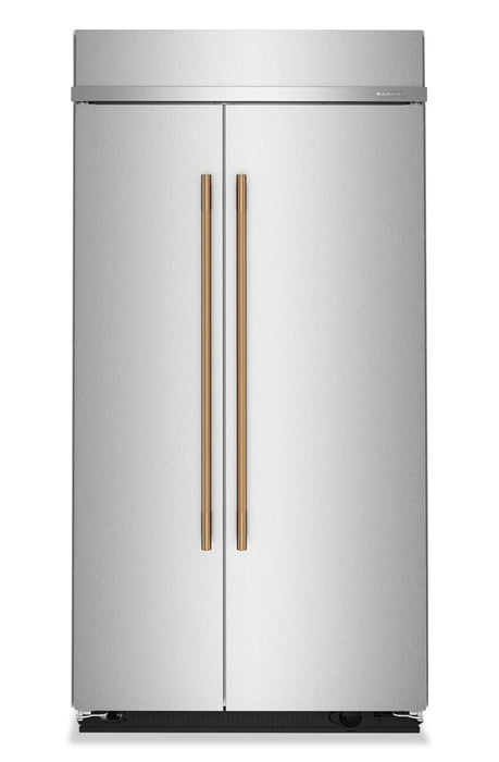 Réfrigérateur encastré KitchenAid de 25,5 pi3 et de 42 po à compartiments juxtaposés - acier inoxydable - KBSN742SPS