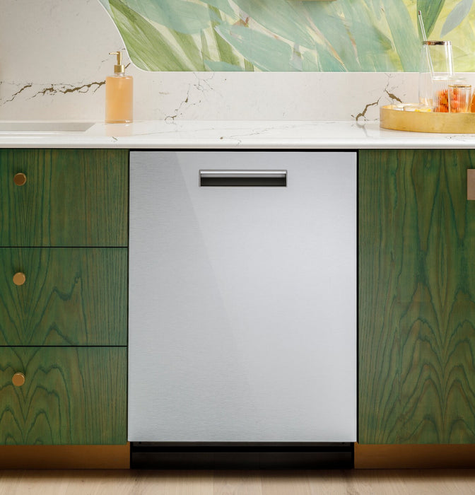 Lave-vaisselle intelligent Café de 24 po et de 39 dBA avec panier supérieur UltraWash - verre platine - CDP888M5VS5