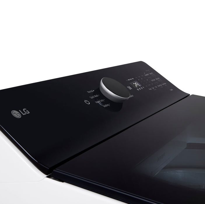 Laveuse intelligente haute efficacité LG à chargement par le haut de 6,3 pi³ - blanche - WT8400CW