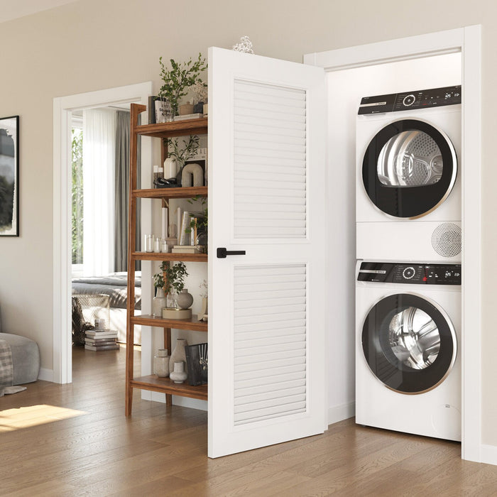 Laveuse à chargement frontal de 2,4 pi³ et sécheuse avec pompe à chaleur de 4 pi³ de série 500 de Bosch 