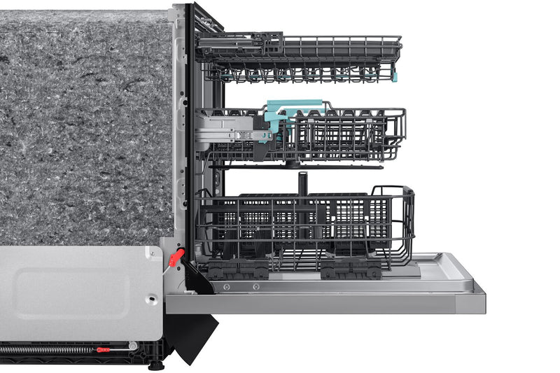 Lave-vaisselle Samsung de 24 po et de 38 dBA avec commandes sur le dessus, nettoyage avec IA et 3e panier - DW90F89T0USRAA