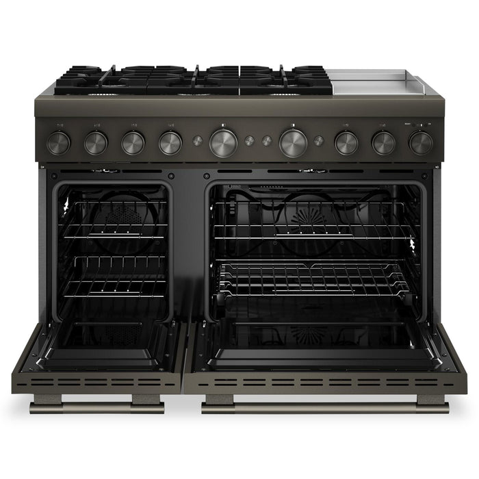 Cuisinière hybride KitchenAid de 6,3 pi³ à 6 brûleurs avec plaque chauffante - minerai noir - KFDD948SBE