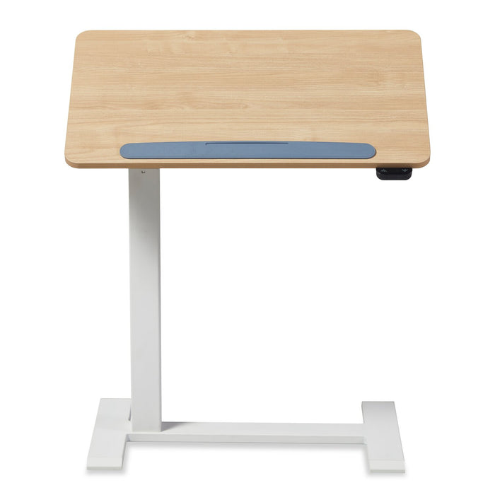 Bureau portatif Aaron de 26,77 po à hauteur réglable avec dessus relevable – chêne