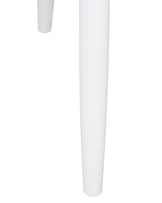 Chaise de salle à manger Remi avec dossier en échelle courbé - blanche