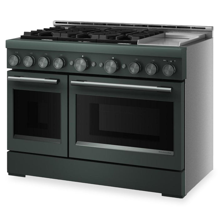 Cuisinière à gaz KitchenAid de 6,3 pi³ de style commercial à 6 brûleurs - genièvre - KFGD948SJP