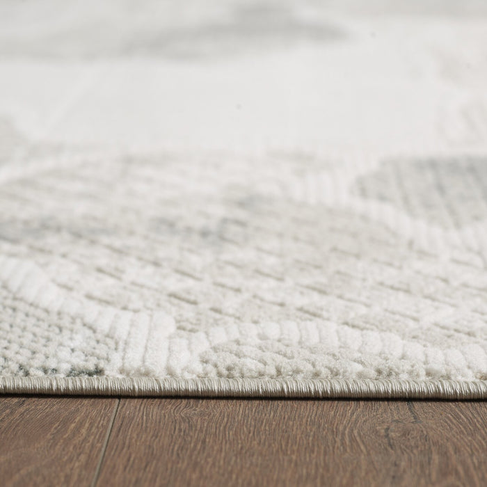 Carpette Cove grise à motif de vagues - 7 pi 11 po x 10 pi 10 po