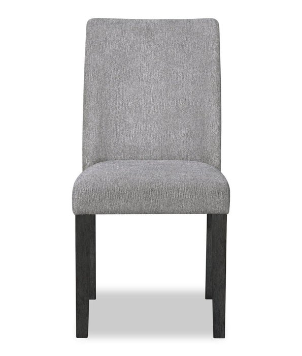 Ensemble de salle à manger Emery 5 pièces en bois avec table, rallonge, 72 po à 96 po (L) et 4 chaises - noir et anthracite