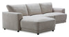 Sofa sectionnel modulaire de gauche Voyage 3 pièces en tissu avec coussins de dossier amovibles - taupe