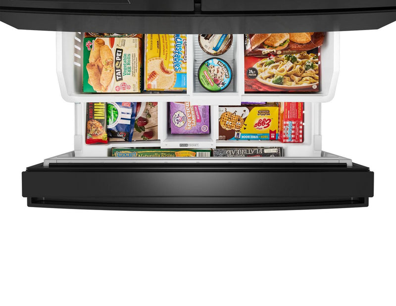 Réfrigérateur Whirlpool de 29 pi3 et de 36 po à portes françaises - acier inoxydable noir résistant aux traces de doigts - WRMF3536SV