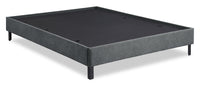  Base de lit plateforme rembourrée Amos en tissu anthracite - format lit double