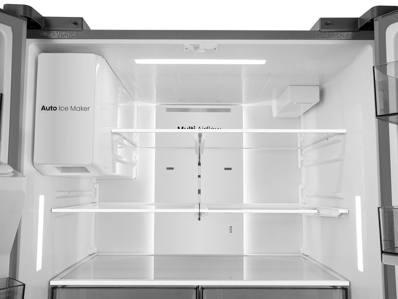 Réfrigérateur Hisense de 30 pi3 et de 36 po à portes françaises - acier inoxydable résistant aux traces de doigts - HRF300P7DSE