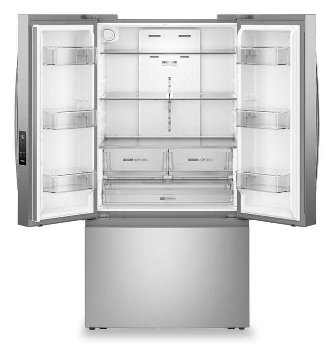 Réfrigérateur Whirlpool de 36 po et de 31 pi3 à portes françaises avec machine à glaçons - acier inoxydable - WRFF3136SZ