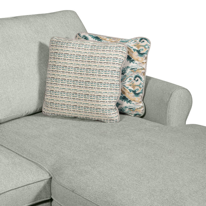 Sofa-lit sectionnel enveloppant de gauche Haven de Scott Living 3 pièces en tissu de chenille avec rangement - écume de mer 