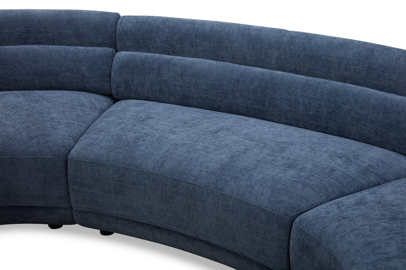 Sofa sectionnel Davvero 3 pièces - bleu marine 