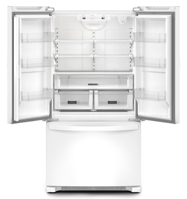 Réfrigérateur Whirlpool de 20 pi3 et de 36 po de profondeur comptoir à portes françaises - blanc - WRFC2036RW