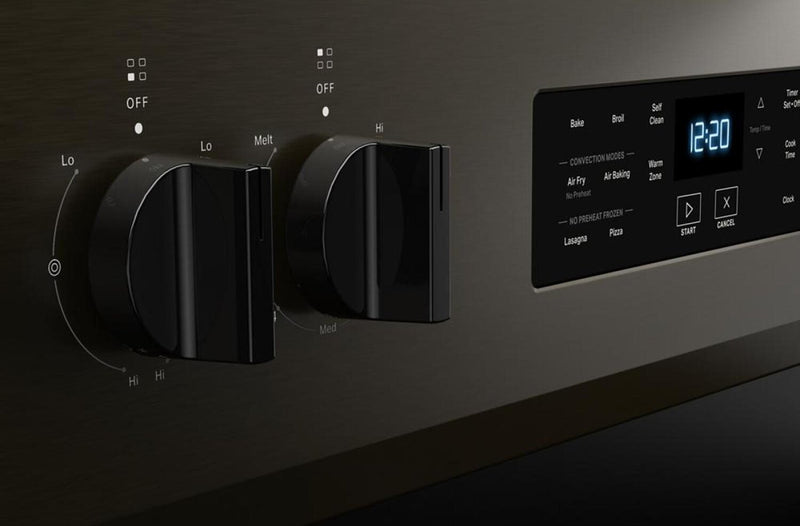 Cuisinière électrique Whirlpool de 5,3 pi3 avec friture à air sans préchauffage - acier inoxydable noir - YWFES5030RV 