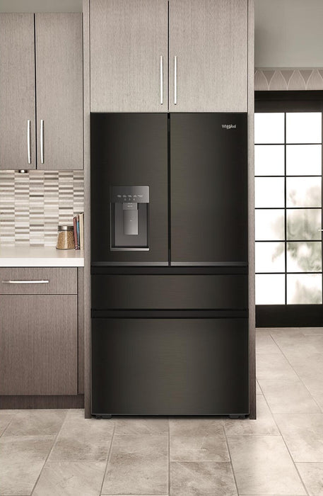 Réfrigérateur Whirlpool de 22 pi3 et de 36 po de profondeur comptoir véritable à portes françaises - acier inoxydable noir - WRMC7036RV