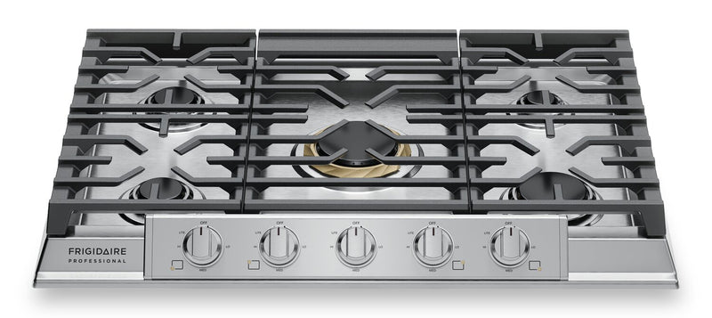 Surface de cuisson à gaz Frigidaire Professional de 30 po à 5 brûleurs - acier inoxydable - PCCG3080AS