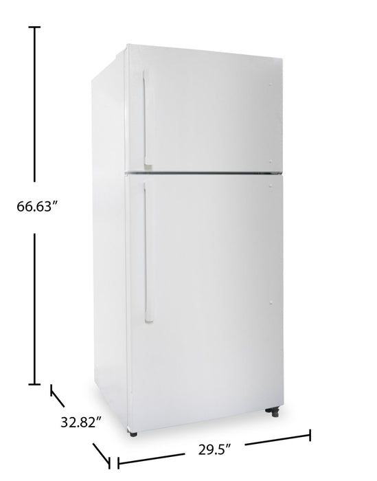 Réfrigérateur Danby de 18,1 pi³ et de 29,5 po à congélateur supérieur - blanc - DFF180E1WDB