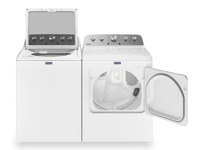 Laveuse à chargement par le haut 5,4 pi3 et sécheuse électrique 7 pi3 avec vapeur de Maytag - blanches
