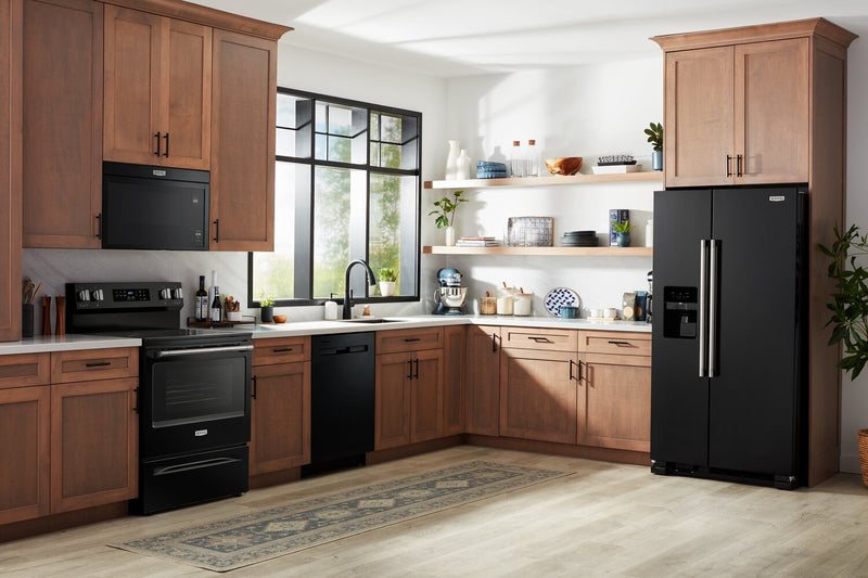 Cuisinière électrique Maytag de 5,3 pi3 et de 30 po avec friture à air sans préchauffage - noire - YMFES6030RB