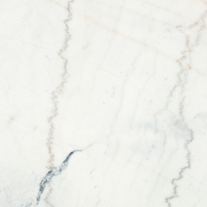 Table à café Warwick de 52 po en bois massif et en marbre - blanche et chêne brun