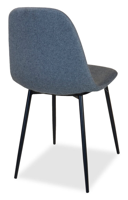 Chaise de salle à manger Jax en tissu de polyester et en métal - anthracite
