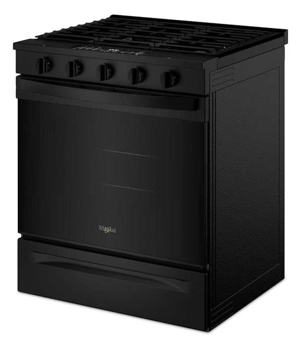 Cuisinière à gaz Whirlpool de 5 pi³ et de 30 po avec cuisson à air - noire - WSGS5030SB