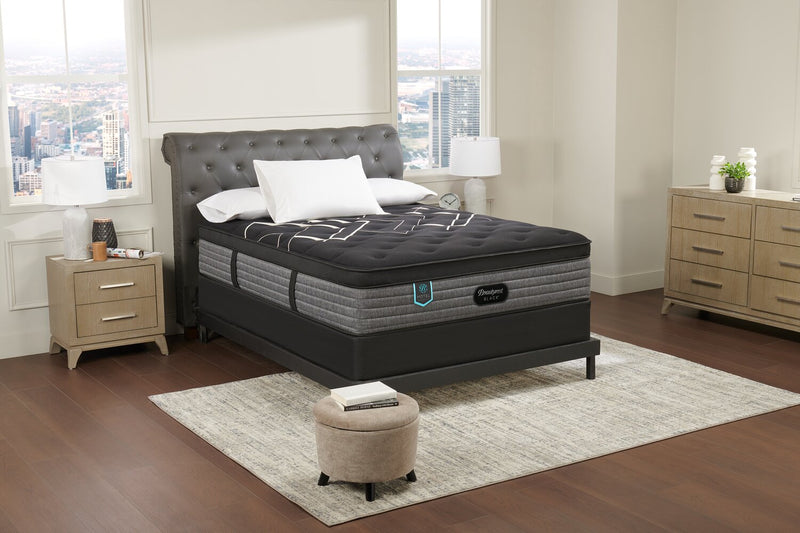 Ensemble matelas semi-ferme à Euro-plateau Presidential Suite de série Hotel de Beautyrest BlackMD pour lit double