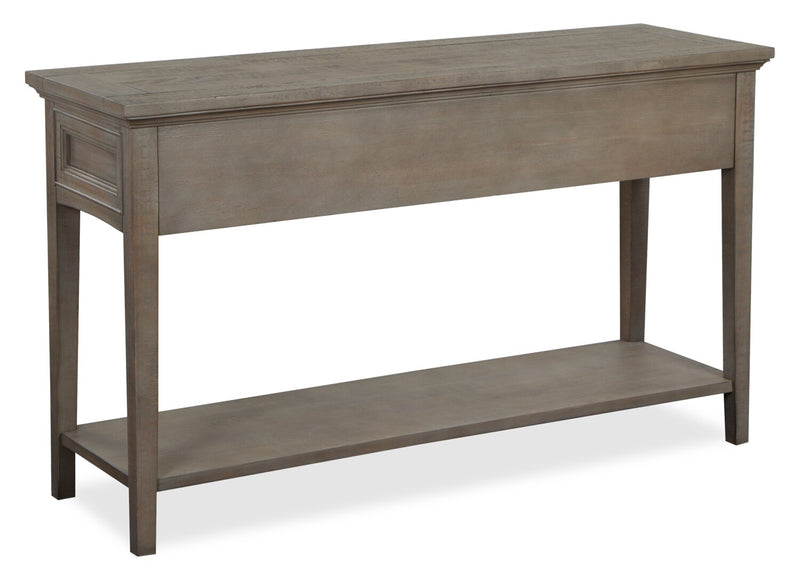 Table de salon traditionnelle Hanson de 50 po en pin - gris tourterelle