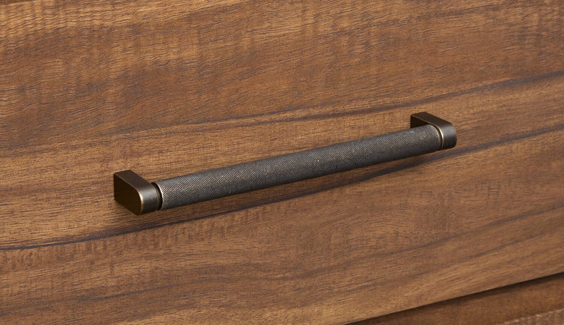 Commode Dante de Scott Living de 60 po (L) x 36 po (H) à 6 tiroirs pour la chambre à coucher - brune