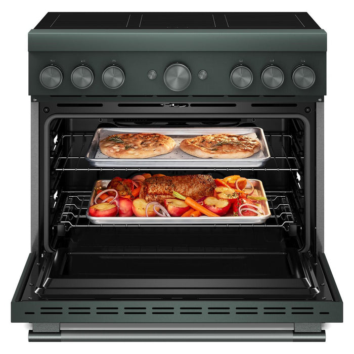 Cuisinière à induction KitchenAid de 5,1 pi3 et de 36 po avec friture à air sans préchauffage - genièvre - KFIS936SJP