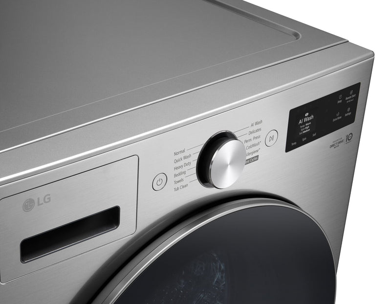 Laveuse à la vapeur intelligente haute efficacité LG à chargement frontal de 5,8 pi3 - acier graphite - WM5800HVA