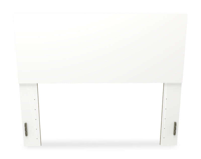 Ensemble de chambre à coucher Riley 5 pièces avec lit à panneaux, commode et miroir, fabriqué au Canada, blanc - format lit double