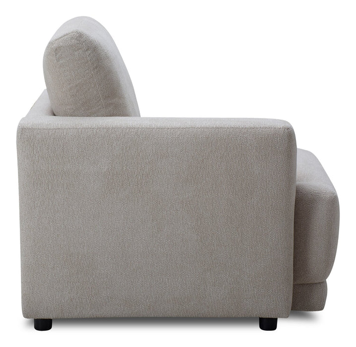 Fauteuil modulaire de gauche Voyage en tissu avec coussins de dossier amovibles - beige