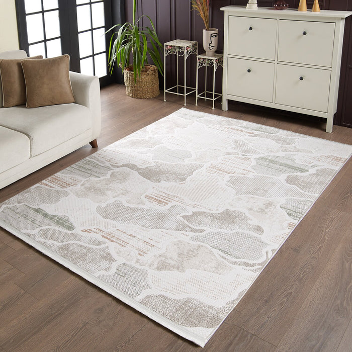 Carpette Cove multicolore à motif de vagues - 5 pi 3 po x 7 pi 7 po