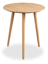 Table de bout ronde moderne Viola de 20 po - chêne naturel
