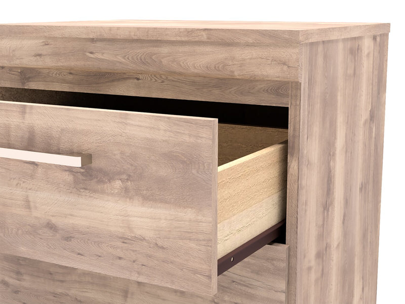 Commode verticale de chambre à coucher Oakley de 31 po (L) x 45 po (H) à 5 tiroirs, fabriquée au Canada - naturelle