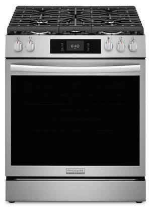 Cuisinière à gaz Frigidaire Gallery de 6 pi³ avec pizza cuite sur pierre - acier inoxydable Smudge-ProofMD - GCFG3070BF