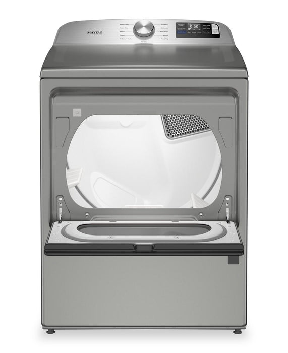 Sécheuse à gaz Maytag à chargement par le haut de 7,4 pi3 avec détection d’humidité avancée - argenté radieux - MGD6205RR
